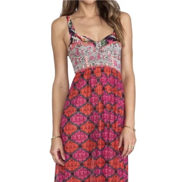 MAAJI Sublime Blimey Cover Up Bright Mesh Skirt Maxi Dress - Size S - Picture 2 of 15